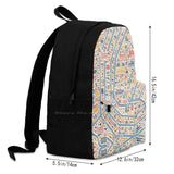 Amsterdam City Map School Bags For Teenage Girls Laptop Travel Bags