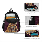 French Bulldog 001 - The Dark Animal Series Teen College Student Backpack