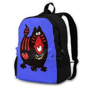 Rednosed Cat Travel Laptop School Backpack