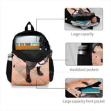 Happy Frenchie Bulldog Backpack Schoolbag Pet Animal