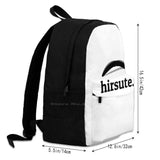 Hirsute Beard Moustache Hairy Man Funny Schoolbag Backpack