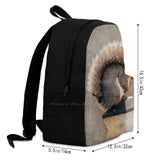 Fur Lined Hoodie Backpack for Travel Laptop
