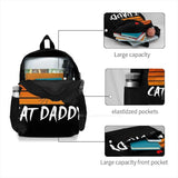 Cat Daddy Vintage Backpack For Student School Laptop Travel Bag