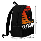 Cat Daddy Vintage Backpack For Student School Laptop Travel Bag