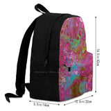 Liquid Acrylic Pattern Schoolbag Backpack