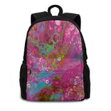 Liquid Acrylic Pattern Schoolbag Backpack