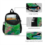 Liquid Acrylic Pattern Laptop Backpack with Glass Nuggets