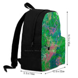 Liquid Acrylic Pattern Laptop Backpack with Glass Nuggets