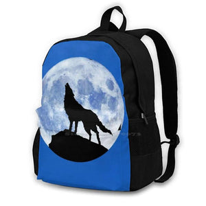 Moon Wolf Q Large Capacity Backpack Laptop Travel Bags