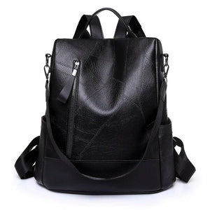 Women Soft Leather Backpack Large Capacity School Bags for Girls