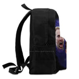 Three Cage Moon Backpack Laptop 15 Inch Fun Meme School Bag Big Capacity