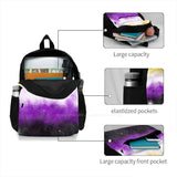 Nonbinary Galaxy Flag Large Capacity Backpack Laptop Travel Bags