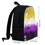 Nonbinary Galaxy Flag Large Capacity Backpack Laptop Travel Bags