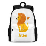 Lion Baby Boy Wild Animal Name Teen College Student Backpack Laptop Travel Bags