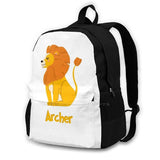Lion Baby Boy Wild Animal Name Teen College Student Backpack Laptop Travel Bags