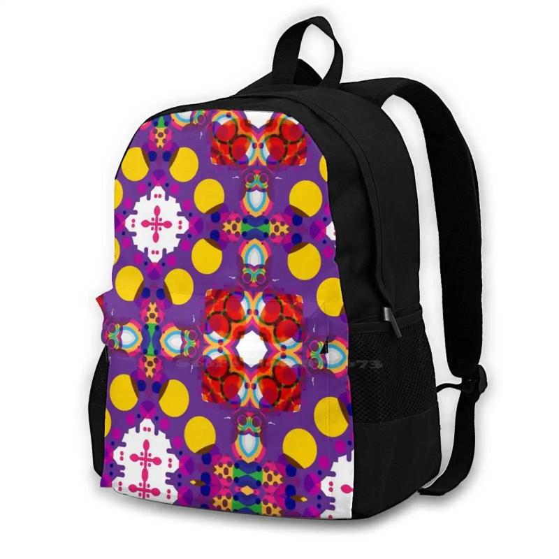 Colorful Rings Abstract Seamless Pattern Backpack