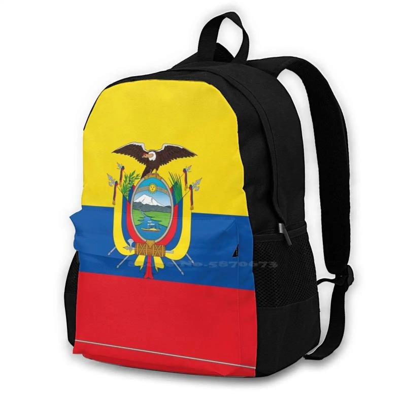 Ecuador Flag 3D Print Backpack