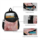 Pink Squares Backpack for Men Women Girls