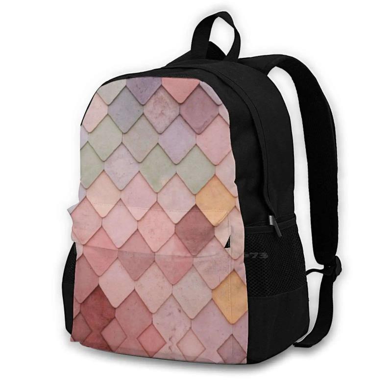 Pink Squares Backpack for Men Women Girls