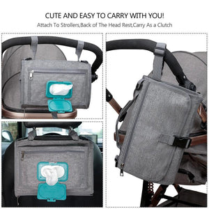 Amiqi Baby Diaper Caddy Organizer Portable Holder Bag Travel Backpack