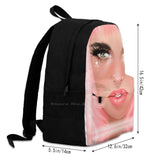 Pink Hair 2 School Bag Big Capacity Backpack Laptop 15 Inch Juliet