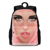 Pink Hair 2 School Bag Big Capacity Backpack Laptop 15 Inch Juliet
