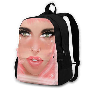Pink Hair 2 School Bag Big Capacity Backpack Laptop 15 Inch Juliet