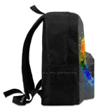 Colorful Vinyl Music 3D Print Backpack Casual Bag