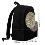 Pink Optical Illusion Art Bubbles Teen Backpack