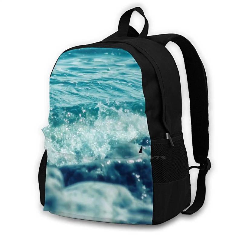 Seaside 3D Print Backpack Sea Ocean Water Seaside Coastal Seascape Beach