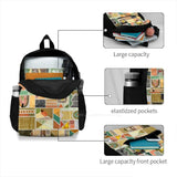 Afrika Art School Bag Backpack Laptop 15 Inch Abstract Marble Concrete