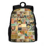Afrika Art School Bag Backpack Laptop 15 Inch Abstract Marble Concrete