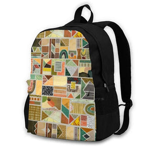 Afrika Art School Bag Backpack Laptop 15 Inch Abstract Marble Concrete