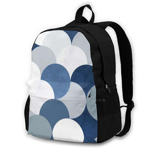 Modern Art Backpack Student School Laptop Travel Abstract Marble Concrete