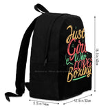 Just A Girl Who Loves Boxing Backpack School Laptop Travel Bag