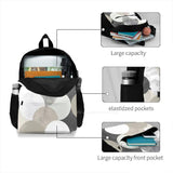 Modern Art Travel Laptop Backpack Abstract Marble Concrete Minimal