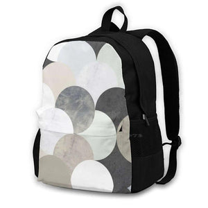 Modern Art Travel Laptop Backpack Abstract Marble Concrete Minimal