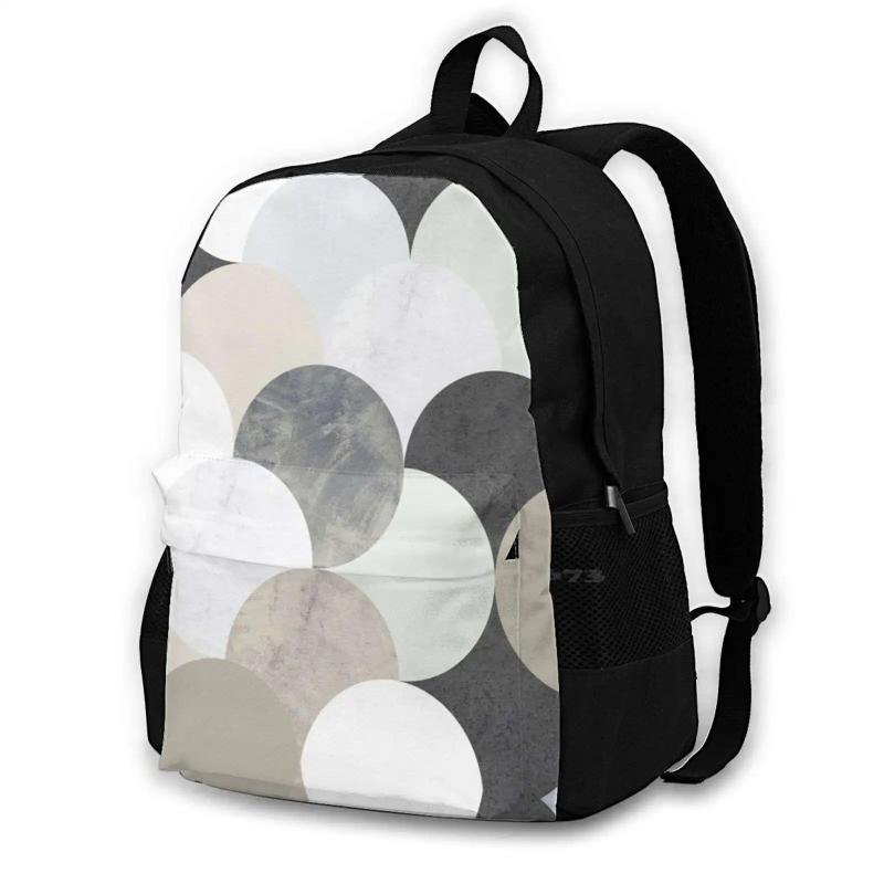 Modern Art Travel Laptop Backpack Abstract Marble Concrete Minimal
