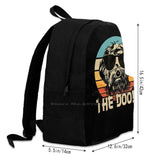 Dog The Dood Funny Retro Gift Backpack For Student School Laptop Travel Bag