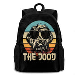 Dog The Dood Funny Retro Gift Backpack For Student School Laptop Travel Bag