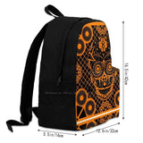 Orange Skull Ecopop Travel Laptop School Backpack Bag