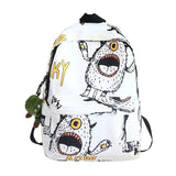 Nylon Graffiti Backpacks for Women Girls Teenagers
