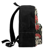 Calavera Dead Skull Laptop School Bag Pink Red