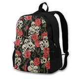 Calavera Dead Skull Laptop School Bag Pink Red