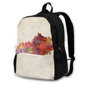Map Warm Backpack For Student School Laptop Travel Bag
