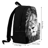 Big Capacity Lion School Bag Backpack Laptop 15 Inch Animal Lover Jungle