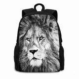 Big Capacity Lion School Bag Backpack Laptop 15 Inch Animal Lover Jungle