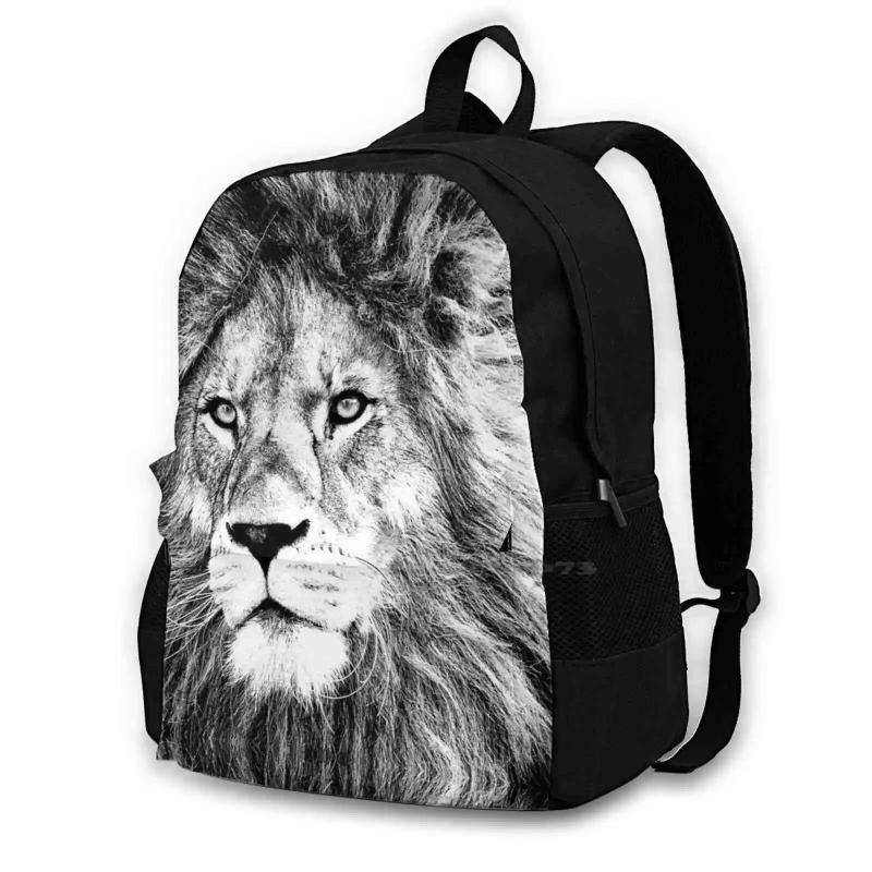 Big Capacity Lion School Bag Backpack Laptop 15 Inch Animal Lover Jungle