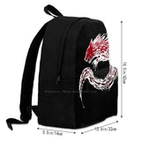 Inugami Clan Backpack Red Black Student School Laptop Travel Bag
