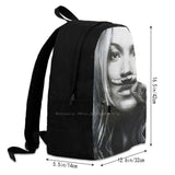 Mustache Pictures 3D Print Backpack Casual Bag 90S Tumblr Womens